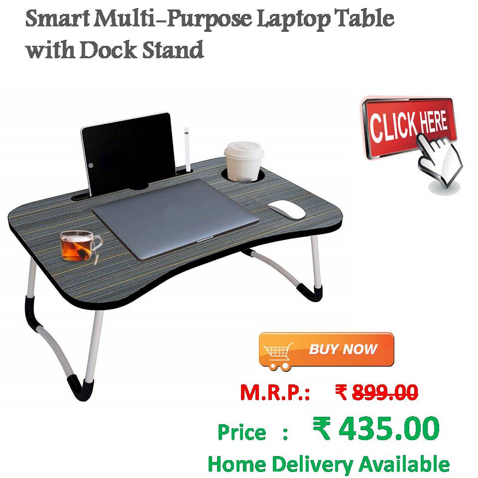 Smart Multi-Purpose Laptop Table with Dock Stand